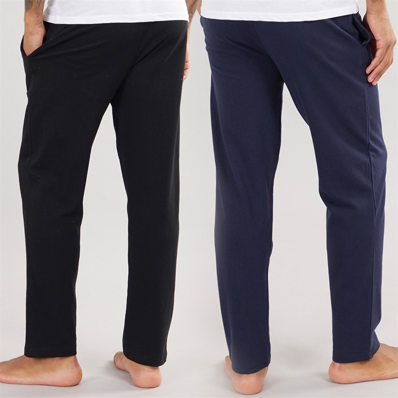 THREADBARE Mens Marco Two Pack Joggers Navy/Black