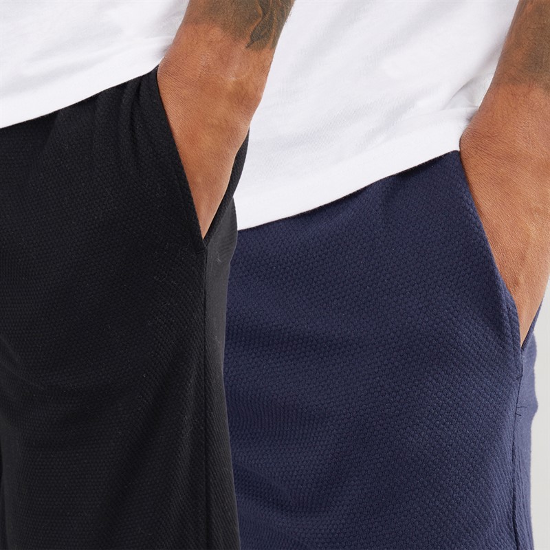 THREADBARE Mens Marco Two Pack Joggers Navy/Black