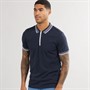 THREADBARE Mens Honey Polo Navy