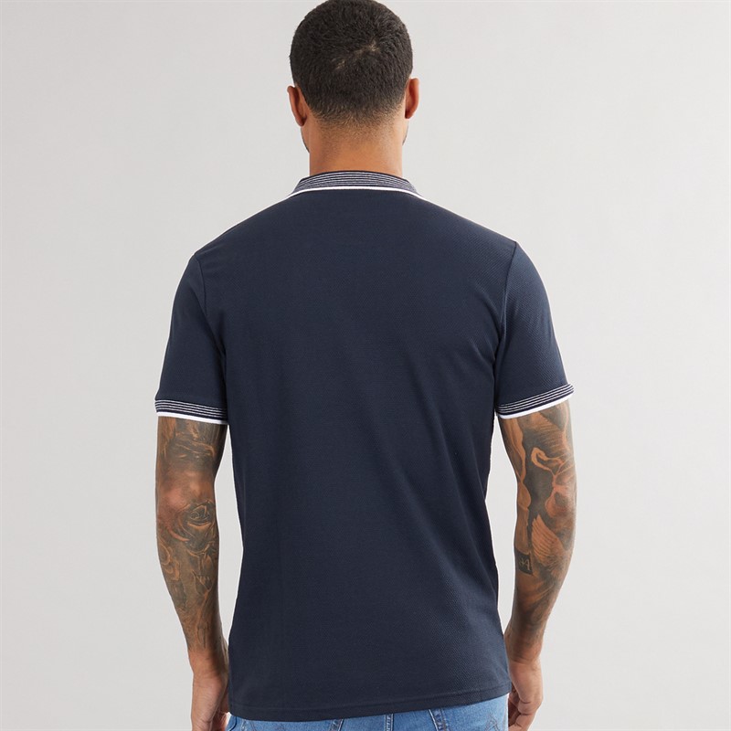 THREADBARE Mens Honey Polo Navy