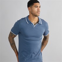 THREADBARE Mens Marria Polo Denim Blue