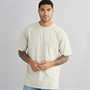 THREADBARE Mens Ambe Acid Wash Oversized T-Shirt Stone