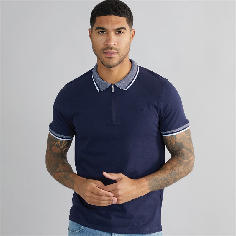THREADBARE Mens Polo Navy