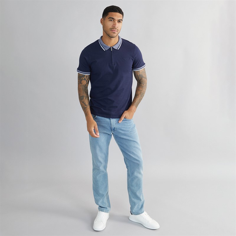 THREADBARE Mens Polo Navy