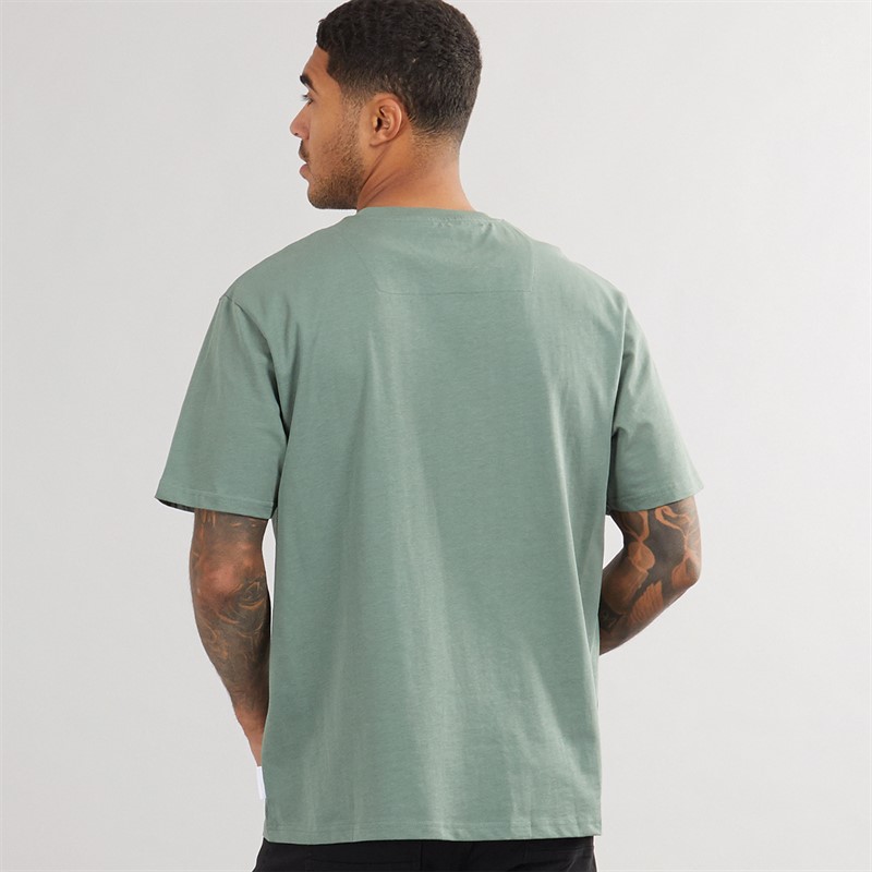 THREADBARE Mens Ambrose Oversized T-Shirt Dark Forest