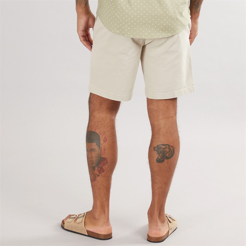 THREADBARE Mens Wests Chino Shorts Light Stone