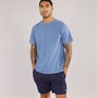 THREADBARE Mens Howtown T-Shirt And Shorts Lounge Set Denim/Navy