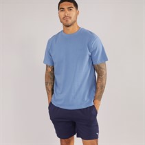 THREADBARE Mens Howtown T-Shirt And Shorts Lounge Set Denim/Navy