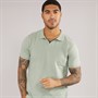 Threadbare Mens Beding Trophy Neck Polo Shirt Sage