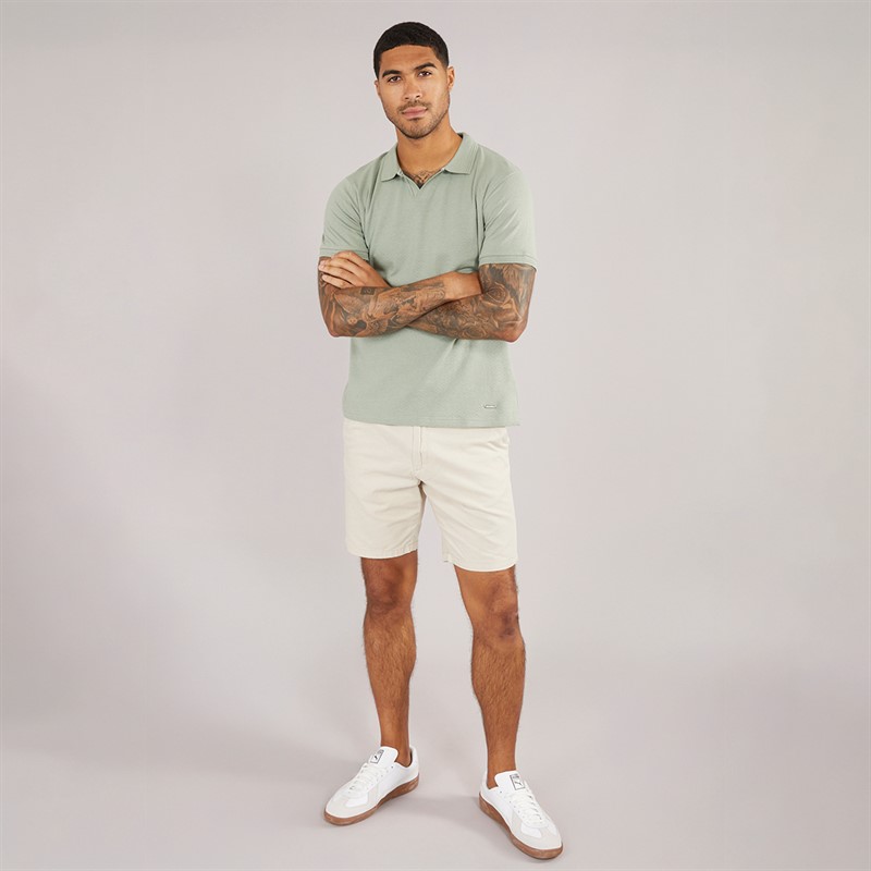 Threadbare Mens Beding Trophy Neck Polo Shirt Sage