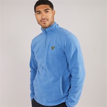 THREADBARE Mens Blade 1/4 Zip Fleece Cobalt