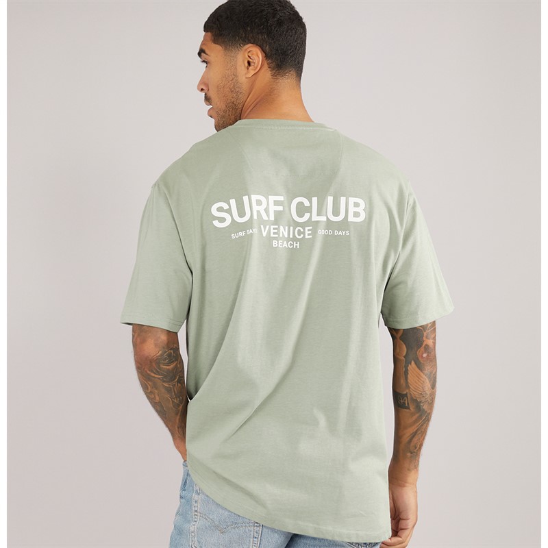 THREADBARE Mens Wats T-Shirt Sage