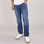 THREADBARE Mens Jeans Canter Straight Fit Jeans Mid Wash