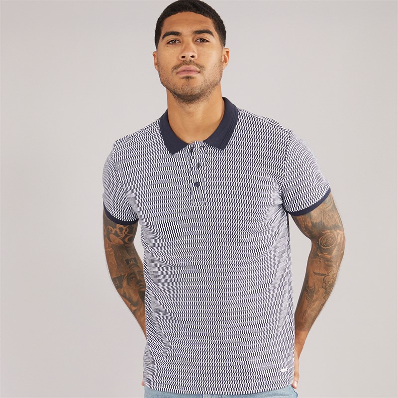 THREADBARE Mens Jazz Polo Navy - Size XL