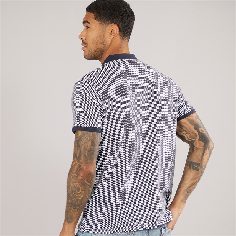 THREADBARE Mens Jazz Polo Navy