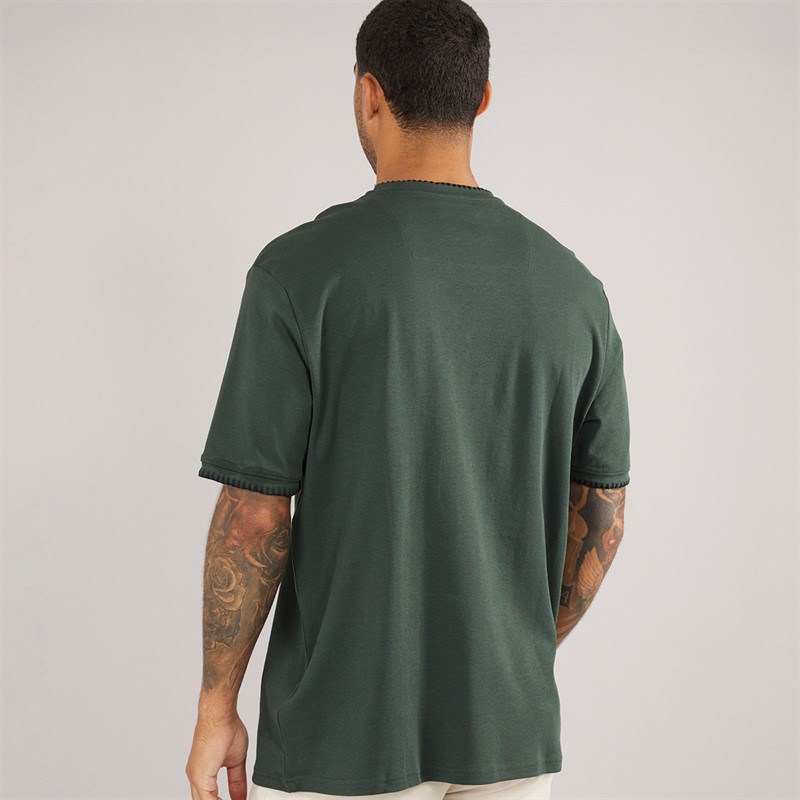 THREADBARE Mens Tri T-Shirt Forest Green