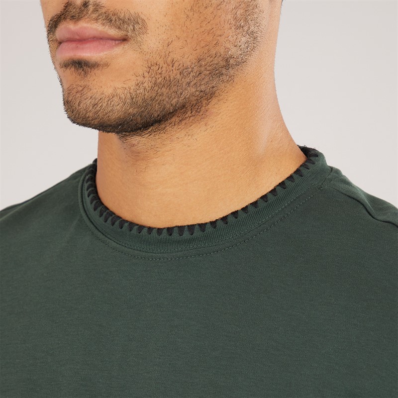 THREADBARE Mens Tri T-Shirt Forest Green