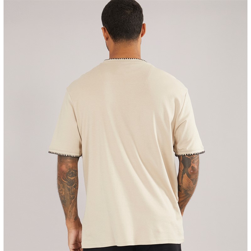 THREADBARE Mens Tri T-Shirt Stone