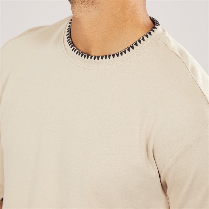 THREADBARE Mens Tri T-Shirt Stone