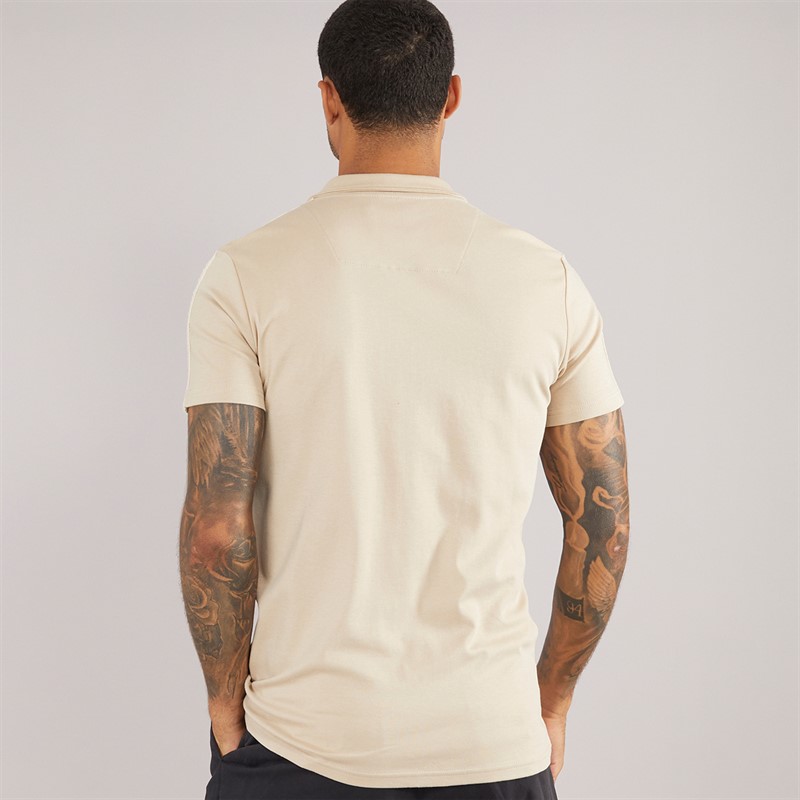 THREADBARE Mens Kirk Polo Stone