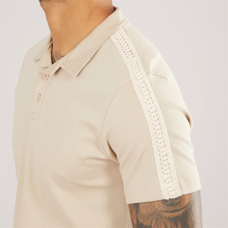 THREADBARE Mens Kirk Polo Stone