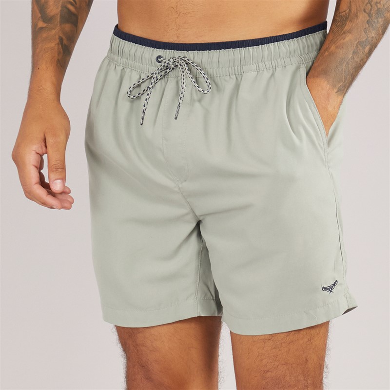 THREADBARE Mens Dawlish Swim Shorts Sage - Size L