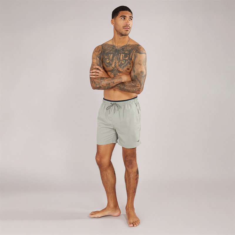 THREADBARE Mens Dawlish Swim Shorts Sage