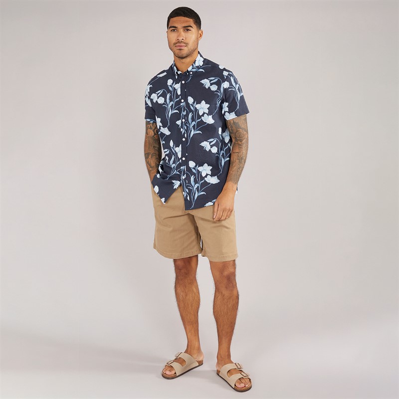 THREADBARE Mens Show Shorts Dark Stone