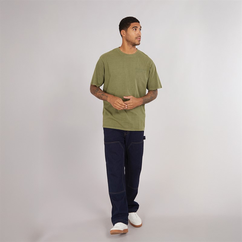 THREADBARE Mens Rose T-Shirt Khaki