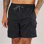 THREADBARE Mens Sax Cargo Swim Shorts Black
