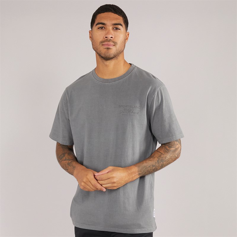THREADBARE Mens Rose T-Shirt Slate
