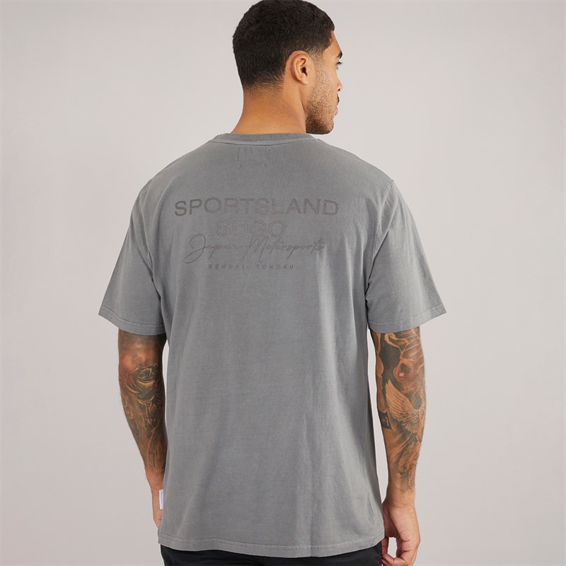 THREADBARE Mens Rose T-Shirt Slate