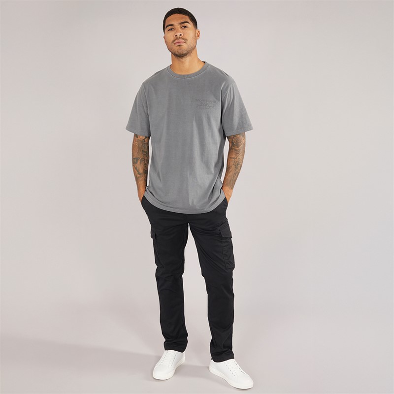 THREADBARE Mens Rose T-Shirt Slate