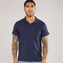 THREADBARE Mens Beding Trophy Neck Polo Navy