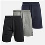 THREADBARE Mens Apricot Three Pack Shorts Black/Navy/Grey Marl