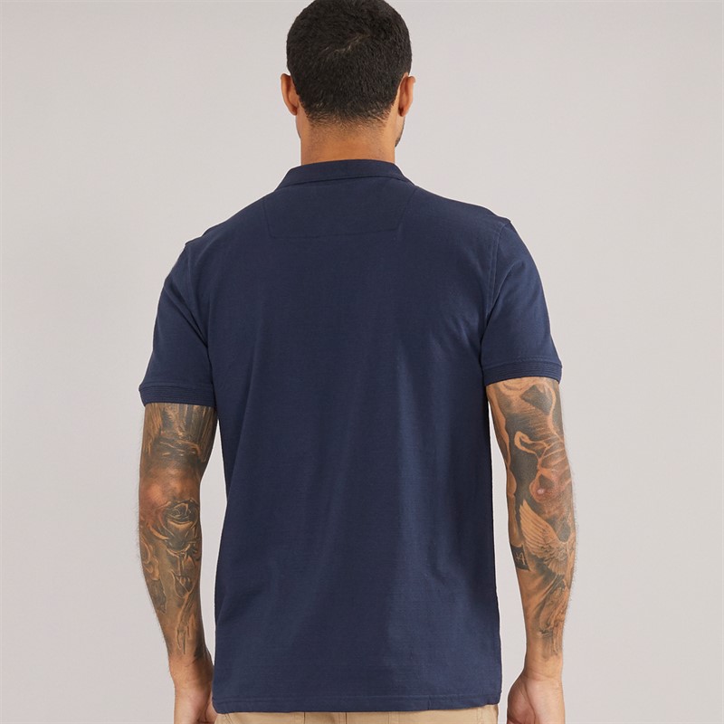 THREADBARE Mens Cram Polo Navy