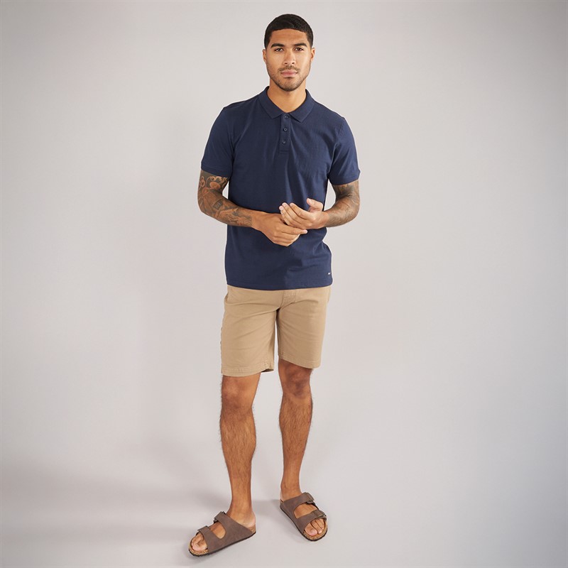 THREADBARE Mens Cram Polo Navy
