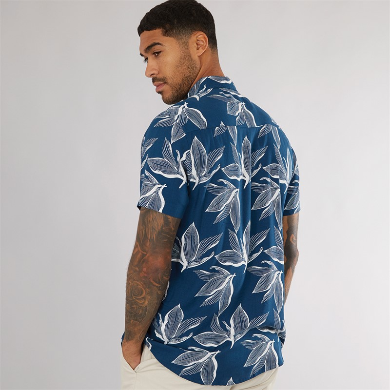 THREADBARE Mens Foli Shirt Navy