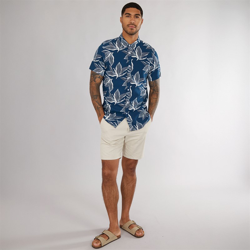 THREADBARE Mens Foli Shirt Navy