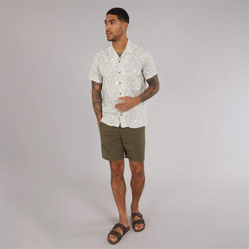THREADBARE Mens Dal Shirt Light Stone
