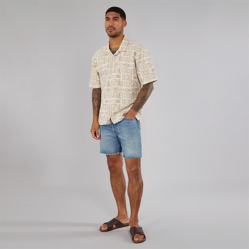 THREADBARE Mens Hall Shirt Ecru