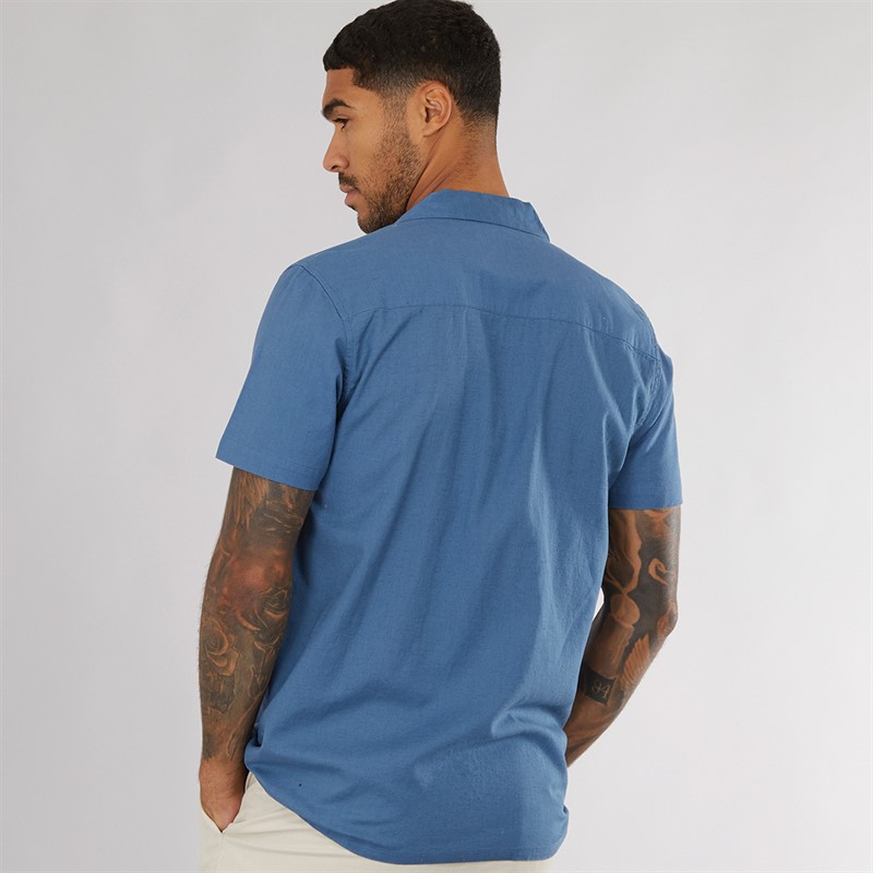 THREADBARE Mens Sag Shirt Denim