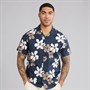 THREADBARE Mens Terrace Short Sleeve Shirt Navy