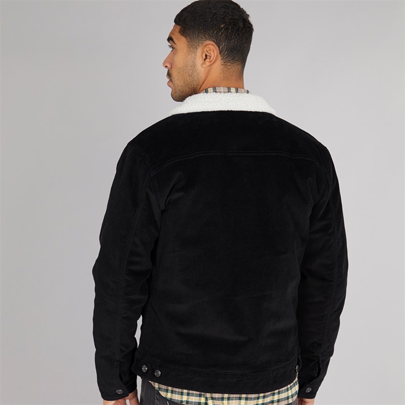 THREADBARE Mens Phili Cord Jacket Black