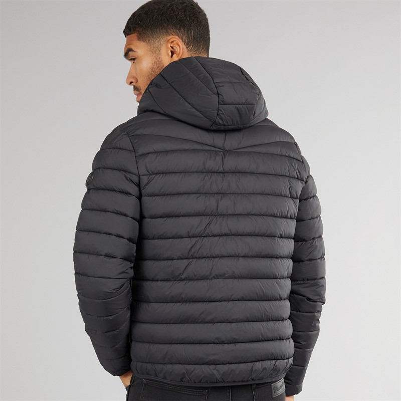 THREADBARE Mens Stat Padded Jacket Black