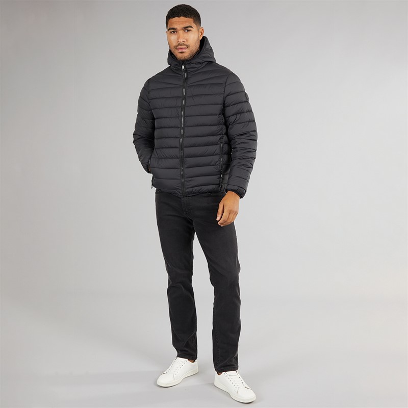 THREADBARE Mens Stat Padded Jacket Black