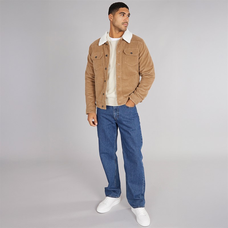 THREADBARE Mens Phili Cord Jacket Stone