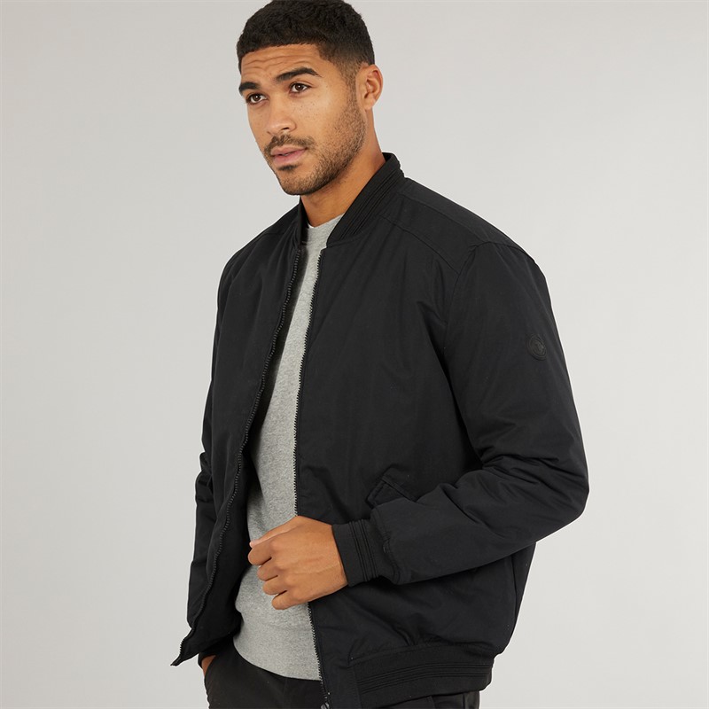 THREADBARE Mens Star Jacket Black