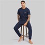 THREADBARE Mens ELT Pyjama Set Navy