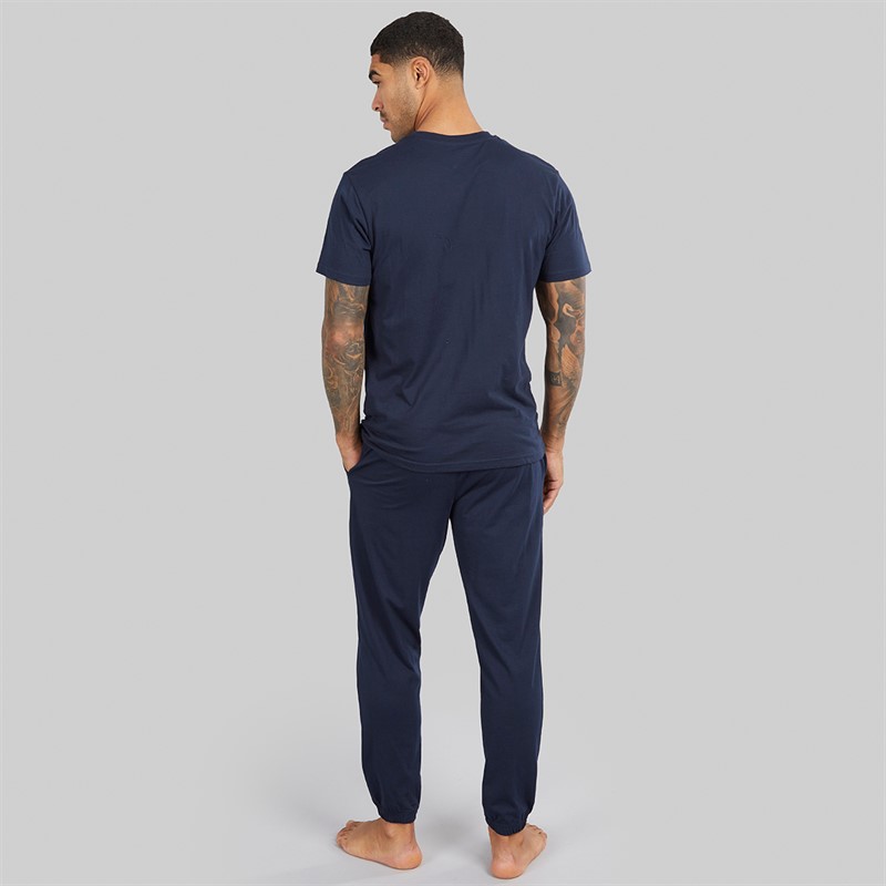 THREADBARE Mens ELT Pyjama Set Navy